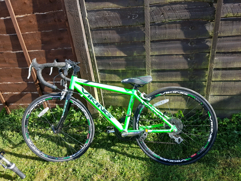 viking road bike green
